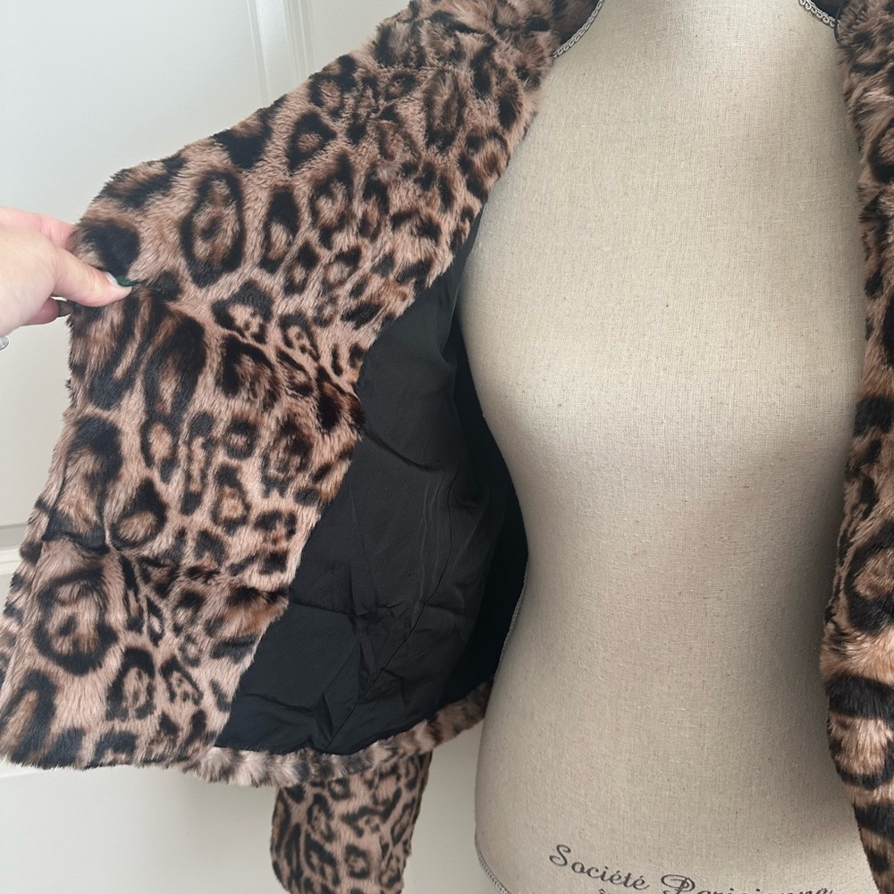 Leopard Teddy Jacket coat - Picture 3 of 5